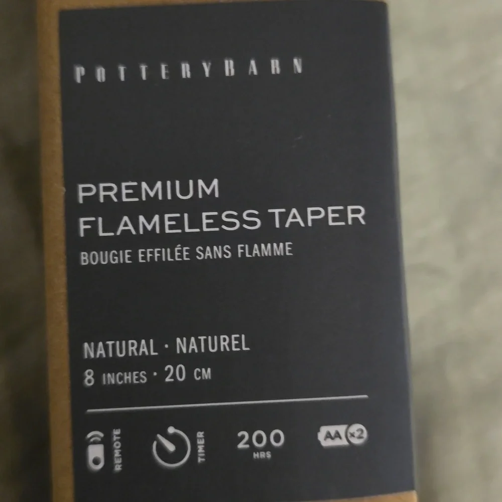 ♥️BUY 5 GET 3 FREE  Premium Flickering Flameless Wax Taper Candle,$59, Natural